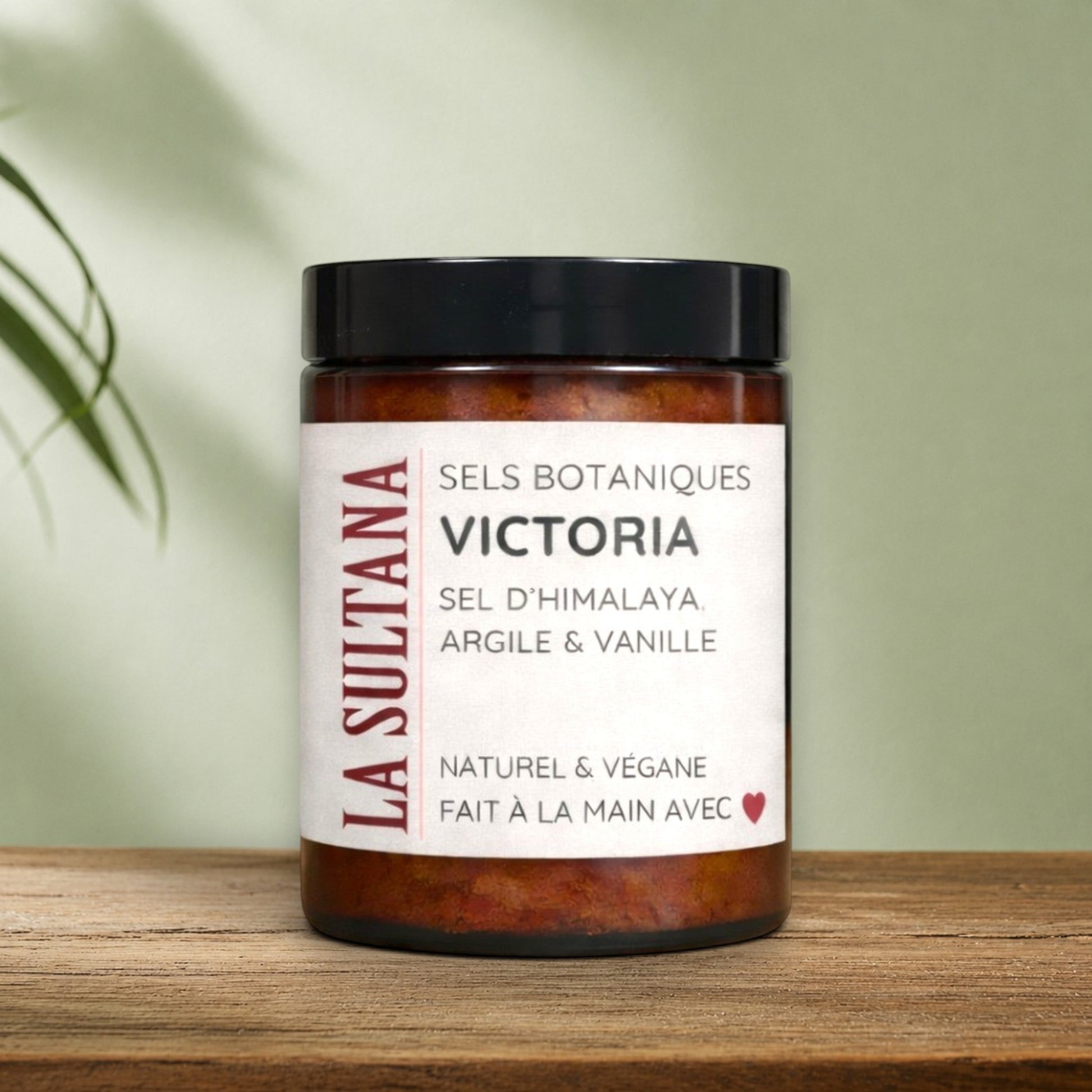 Lot de 2 sels botanique argile rose et vanille - La Sultana | Soins naturels québecois