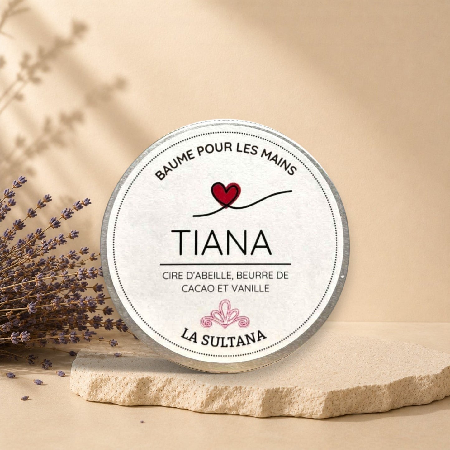 Baume pour les mains TIANA cacao & vanille - La Sultana | Soins naturels québecois