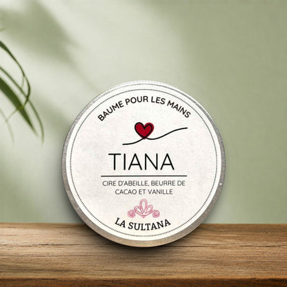 Baume pour les mains TIANA cacao & vanille - La Sultana | Soins naturels québecois